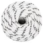 vidaXL Cuerda para barco trenzada poliéster blanco 14 mmx25 m vidaXL Cuerda para barco trenzada poliéster blanco 14 mmx25 m