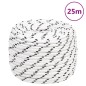 vidaXL Cuerda para barco trenzada poliéster blanco 14 mmx25 m vidaXL Cuerda para barco trenzada poliéster blanco 14 mmx25 m