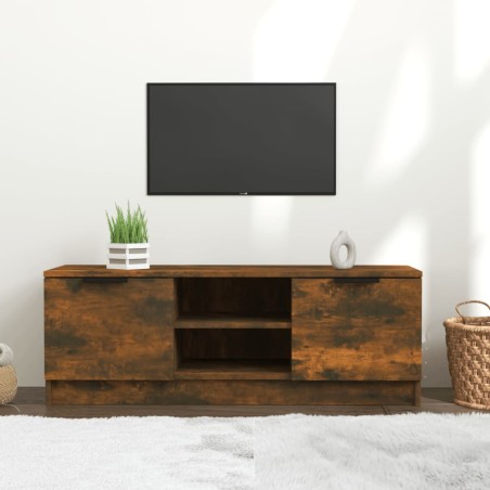 vidaXL Mueble de TV madera contrachapada roble ahumado 102x35x36,5 cm