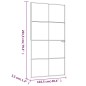 vidaXL Puerta interior vidrio templado y aluminio blanco 102x201,5 cm vidaXL Puerta interior vidrio templado y aluminio blanco 102x201,5 cm