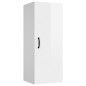 vidaXL Armario de pared colgante madera blanco brillante 34,5x34x90 cm vidaXL Armario de pared colgante madera blanco brillante 34,5x34x90 cm