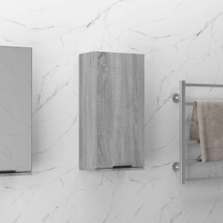 vidaXL Armario de baño de pared gris sonoma 32x20x67 cm