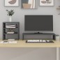 vidaXL Soporte para monitor madera maciza de pino gris 81x20x30 cm vidaXL Soporte para monitor madera maciza de pino gris 81x20x30 cm