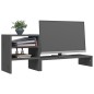 vidaXL Soporte para monitor madera maciza de pino gris 81x20x30 cm vidaXL Soporte para monitor madera maciza de pino gris 81x20x30 cm
