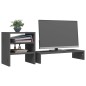 vidaXL Soporte para monitor madera maciza de pino gris 81x20x30 cm vidaXL Soporte para monitor madera maciza de pino gris 81x20x30 cm