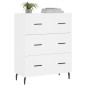 vidaXL Aparador de madera de ingeniería blanco 69,5x34x90 cm