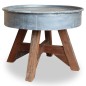 vidaXL Mesa de centro de madera maciza reciclada plateada 60x45 cm vidaXL Mesa de centro de madera maciza reciclada plateada 60x45 cm
