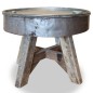 vidaXL Mesa de centro de madera maciza reciclada plateada 60x45 cm vidaXL Mesa de centro de madera maciza reciclada plateada 60x45 cm