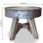 vidaXL Mesa de centro de madera maciza reciclada plateada 60x45 cm vidaXL Mesa de centro de madera maciza reciclada plateada 60x45 cm