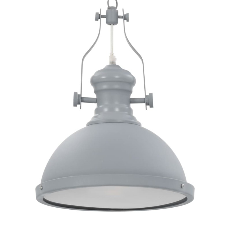 vidaXL Lámpara de techo redonda gris E27 vidaXL Lámpara de techo redonda gris E27