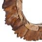 vidaXL Espejo de pared redondo teca 60 cm vidaXL Espejo de pared redondo teca 60 cm