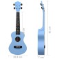 vidaXL Set de ukelele soprano con funda para niños azul bebé 23" vidaXL Set de ukelele soprano con funda para niños azul bebé 23"