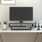 vidaXL Soporte para monitor madera maciza de pino gris 60x27x14 cm vidaXL Soporte para monitor madera maciza de pino gris 60x27x14 cm