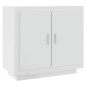 vidaXL Aparador de madera contrachapada blanco brillante 80x40x75 cm vidaXL Aparador de madera contrachapada blanco brillante 80x40x75 cm