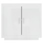 vidaXL Aparador de madera contrachapada blanco brillante 80x40x75 cm vidaXL Aparador de madera contrachapada blanco brillante 80x40x75 cm