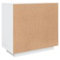 vidaXL Aparador de madera contrachapada blanco brillante 80x40x75 cm vidaXL Aparador de madera contrachapada blanco brillante 80x40x75 cm