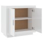 vidaXL Aparador de madera contrachapada blanco brillante 80x40x75 cm vidaXL Aparador de madera contrachapada blanco brillante 80x40x75 cm