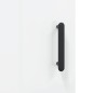 vidaXL Mesitas noche 2 uds madera ingeniería blanco brillo 40x40x50 cm