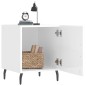 vidaXL Mesitas noche 2 uds madera ingeniería blanco brillo 40x40x50 cm vidaXL Mesitas noche 2 uds madera ingeniería blanco brillo 40x40x50 cm