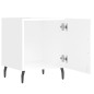 vidaXL Mesitas noche 2 uds madera ingeniería blanco brillo 40x40x50 cm vidaXL Mesitas noche 2 uds madera ingeniería blanco brillo 40x40x50 cm