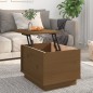 vidaXL Mesa de centro madera maciza de pino marrón miel 40x50x35 cm
