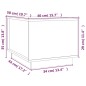 vidaXL Mesa de centro madera maciza de pino marrón miel 40x50x35 cm