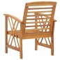 vidaXL Sillas de jardín 2 unidades madera maciza de acacia vidaXL Sillas de jardín 2 unidades madera maciza de acacia