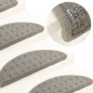 vidaXL Alfombras de peldaños de escalera 15 uds gris 56x17x3 cm vidaXL Alfombras de peldaños de escalera 15 uds gris 56x17x3 cm