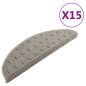 vidaXL Alfombras de peldaños de escalera 15 uds gris 56x17x3 cm vidaXL Alfombras de peldaños de escalera 15 uds gris 56x17x3 cm
