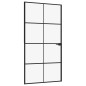 vidaXL Puerta interior vidrio templado y aluminio negro 102x201,5 cm vidaXL Puerta interior vidrio templado y aluminio negro 102x201,5 cm