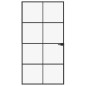 vidaXL Puerta interior vidrio templado y aluminio negro 102x201,5 cm vidaXL Puerta interior vidrio templado y aluminio negro 102x201,5 cm