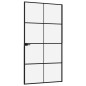 vidaXL Puerta interior vidrio templado y aluminio negro 102x201,5 cm vidaXL Puerta interior vidrio templado y aluminio negro 102x201,5 cm