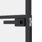 vidaXL Puerta interior vidrio templado y aluminio negro 102x201,5 cm vidaXL Puerta interior vidrio templado y aluminio negro 102x201,5 cm