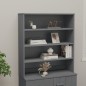 vidaXL Aparador superior HAMAR pino macizo gris oscuro 90x30x100 cm vidaXL Aparador superior HAMAR pino macizo gris oscuro 90x30x100 cm