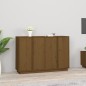 vidaXL Aparador de madera maciza de pino marrón miel 120x35x80 cm vidaXL Aparador de madera maciza de pino marrón miel 120x35x80 cm