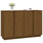 vidaXL Aparador de madera maciza de pino marrón miel 120x35x80 cm vidaXL Aparador de madera maciza de pino marrón miel 120x35x80 cm
