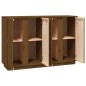 vidaXL Aparador de madera maciza de pino marrón miel 120x35x80 cm vidaXL Aparador de madera maciza de pino marrón miel 120x35x80 cm