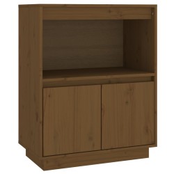 vidaXL Aparador de madera maciza de pino marrón miel 60x34x75 cm