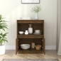 vidaXL Aparador de madera maciza de pino marrón miel 60x34x75 cm vidaXL Aparador de madera maciza de pino marrón miel 60x34x75 cm