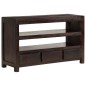 vidaXL Mueble para TV madera maciza acacia marrón oscuro 90x30x55 cm 