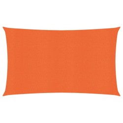 vidaXL Toldo de vela HDPE naranja 160 g/m² 2x5 m