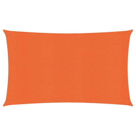 vidaXL Toldo de vela HDPE naranja 160 g/m² 2x5 m