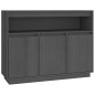 vidaXL Aparador de madera maciza de pino gris 104,5x34x80 cm vidaXL Aparador de madera maciza de pino gris 104,5x34x80 cm