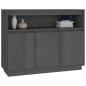 vidaXL Aparador de madera maciza de pino gris 104,5x34x80 cm vidaXL Aparador de madera maciza de pino gris 104,5x34x80 cm