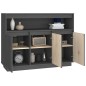 vidaXL Aparador de madera maciza de pino gris 104,5x34x80 cm vidaXL Aparador de madera maciza de pino gris 104,5x34x80 cm