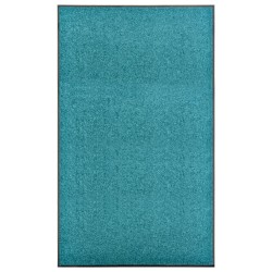 vidaXL Felpudo lavable azul cian 90x150 cm