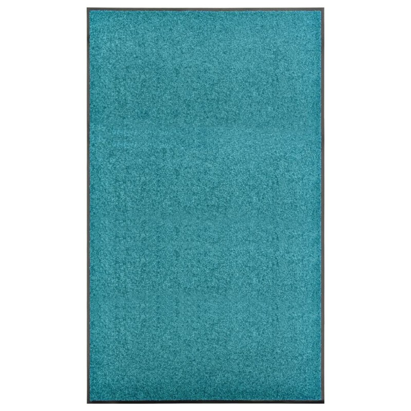 vidaXL Felpudo lavable azul cian 90x150 cm vidaXL Felpudo lavable azul cian 90x150 cm