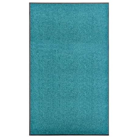 vidaXL Felpudo lavable azul cian 90x150 cm