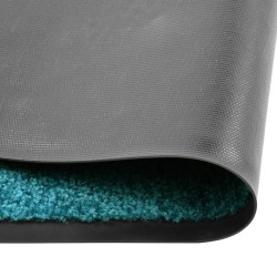 vidaXL Felpudo lavable azul cian 90x150 cm