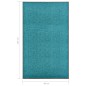 vidaXL Felpudo lavable azul cian 90x150 cm vidaXL Felpudo lavable azul cian 90x150 cm